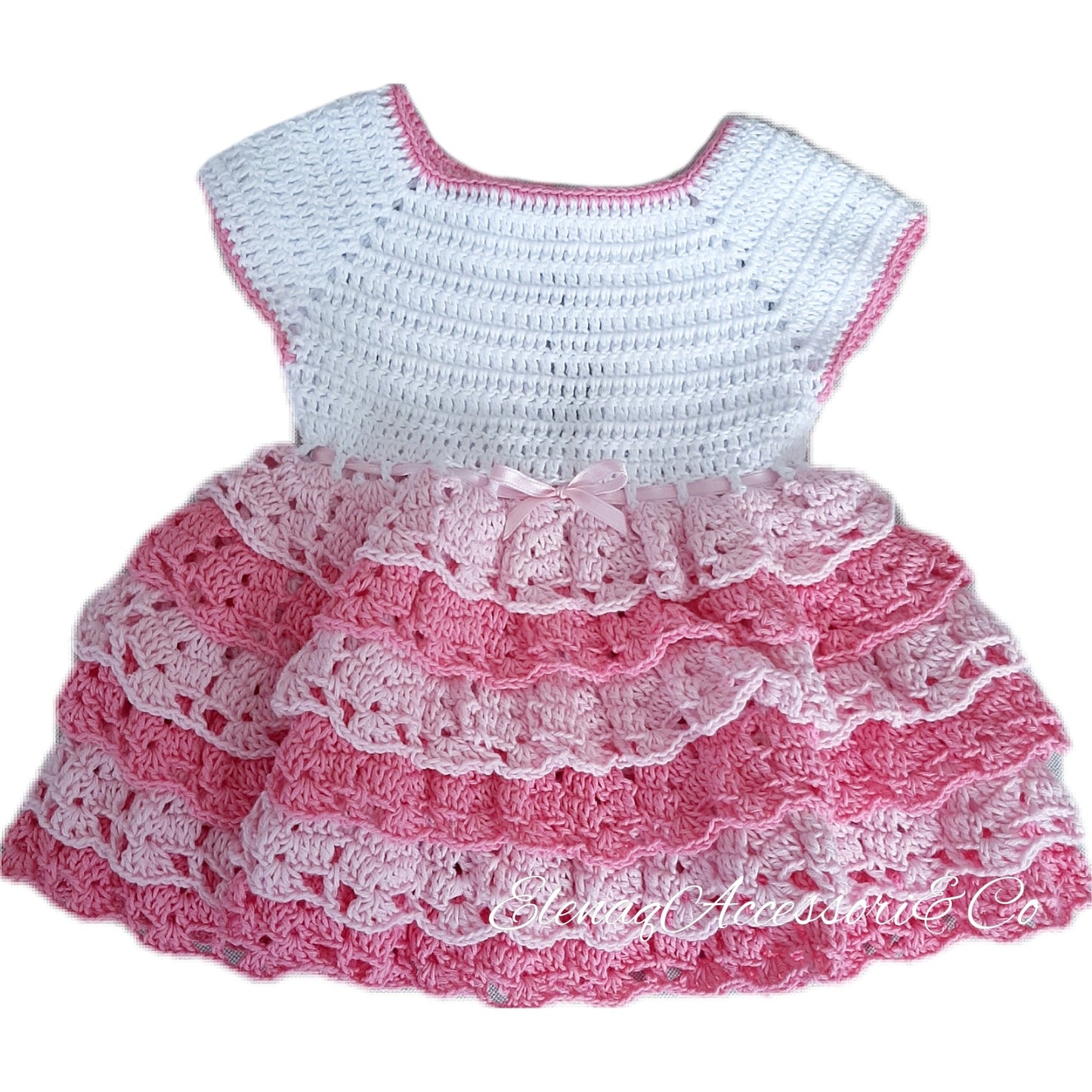BonBon baby girl dress size 0-3 100% pink cotton