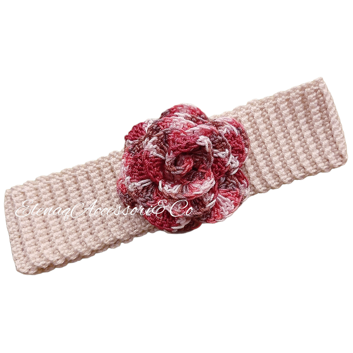 Burgundy pink newborn hair band