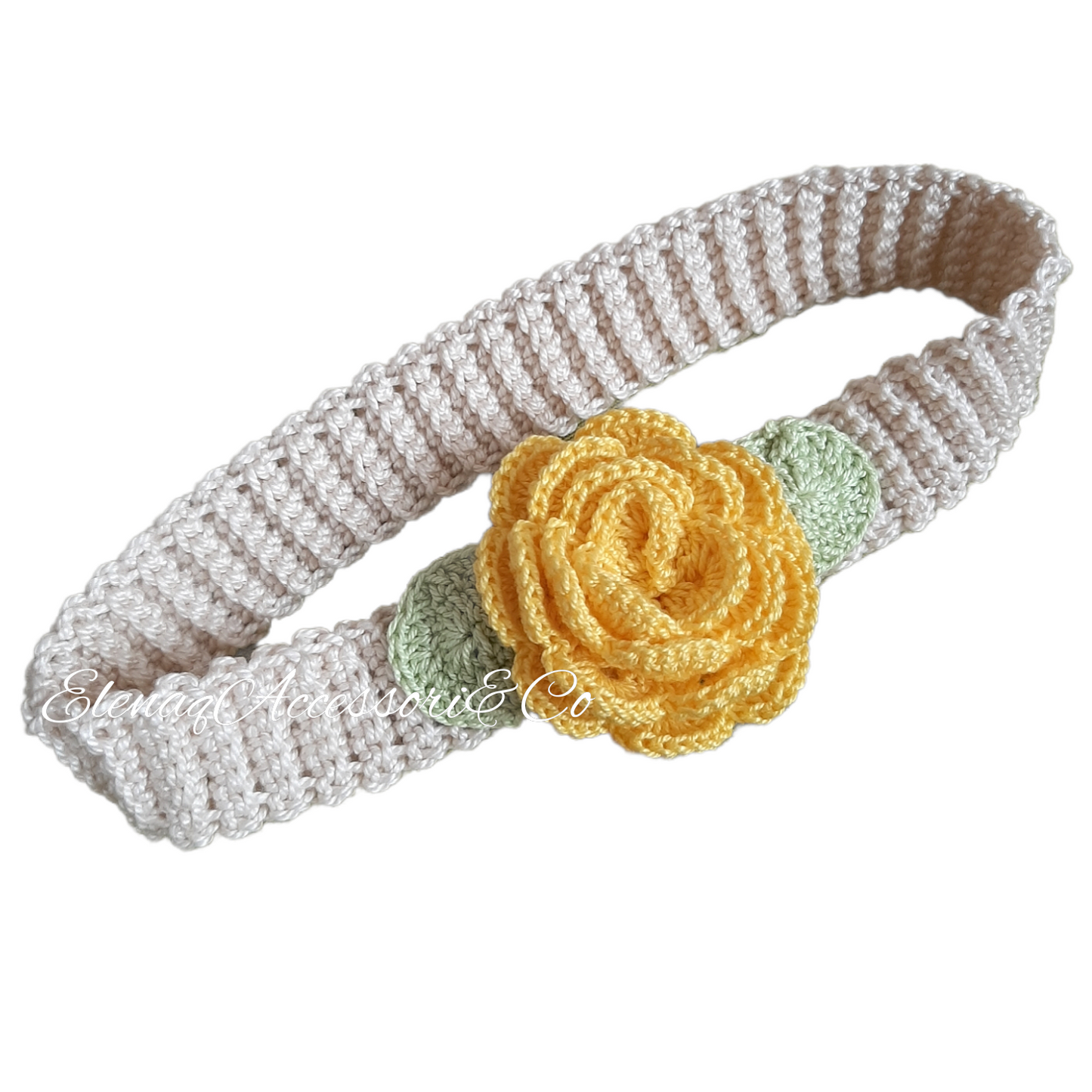 Newborn hair band with rose