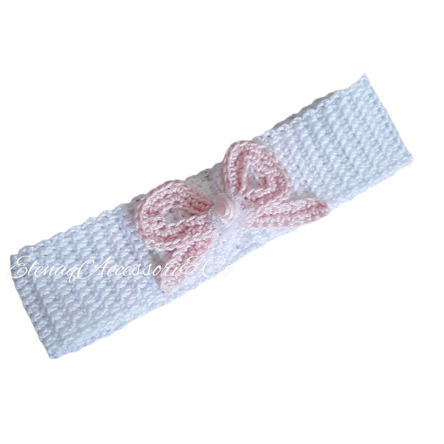 Newborn hair band with pink bow