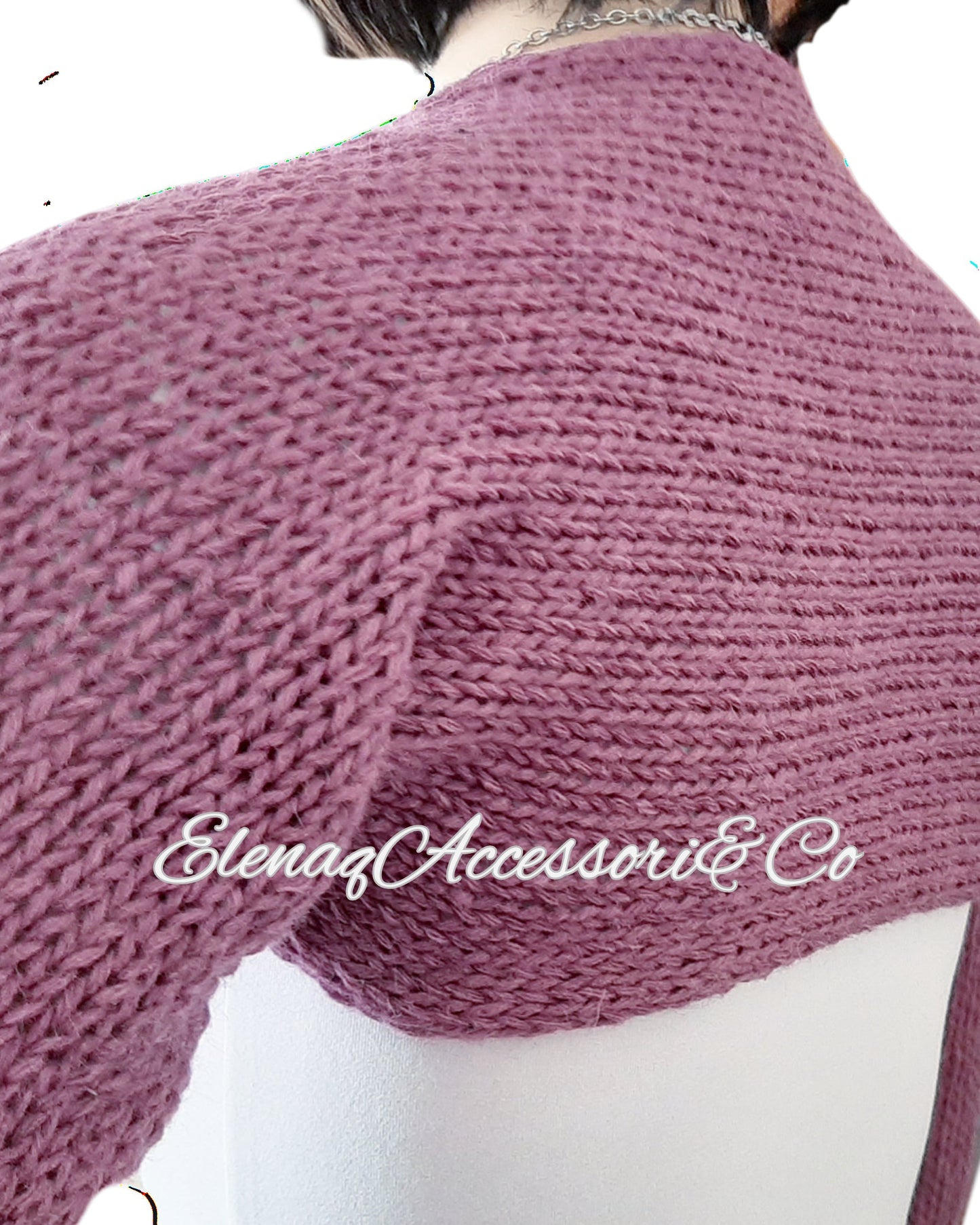 Women's wool blend shrug - handmade knitted size S