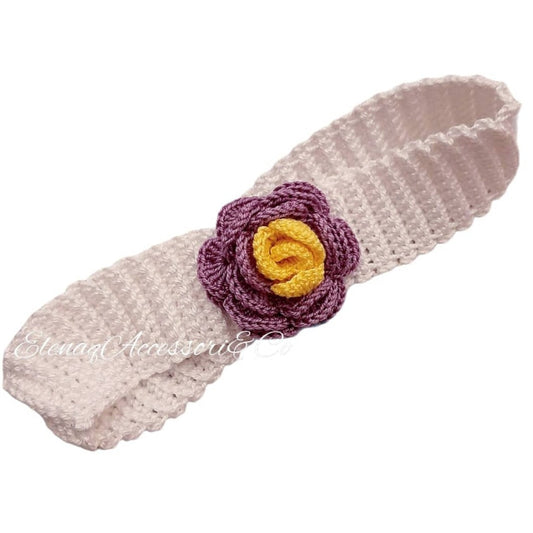 Lilac pink newborn hair band