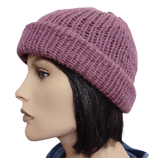 SIMPLE big handcrafted wool hat for men and women unisex with reverse