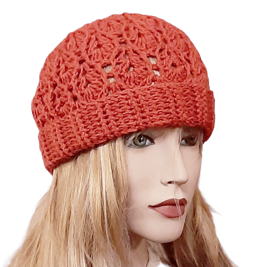 INTRECCI women's wool cap mod. B artisanal crochet