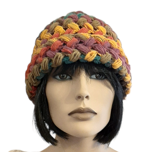 SISSI crochet women's hat - Party color